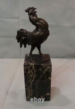 Sculpture of Rooster Bird Animalier Style Art Deco Style Art Nouveau Bronze