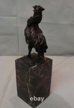 Sculpture of Rooster Bird Animalier Style Art Deco Style Art Nouveau Bronze