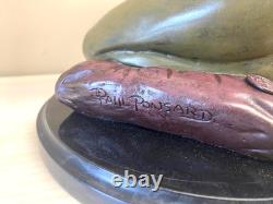 Sculpture of a Nude Woman with Necklace in Bronze Art Nouveau after Paul Ponsard