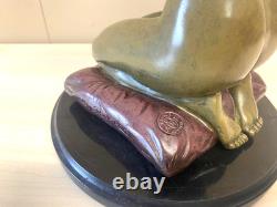 Sculpture of a Nude Woman with Necklace in Bronze Art Nouveau after Paul Ponsard