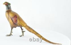 Sculpture of a Pheasant Bird Animal in Hunting Style Art Deco and Art Nouveau Style