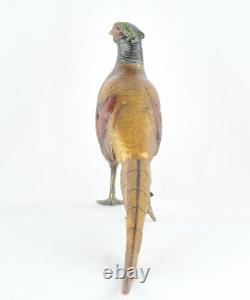 Sculpture of a Pheasant Bird Animal in Hunting Style Art Deco and Art Nouveau Style