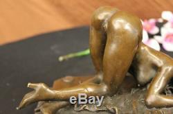 Semi Nude Bronze Sculpture Figurine Statue Erotic Art Female Fancy Deal