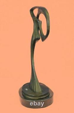 Signed Bronze Abstract Modern Art Female Figure Decorative Sculpture Deal