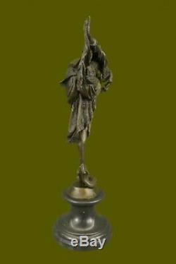 Signed Bronze Art Nouveau Deco Chiparus Figurine Statue Sculpture Balance