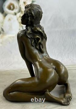 Signed Bronze Erotic Sculpture Flesh Art Sex Statue Figurine