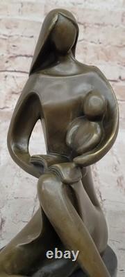 Signed Chair Mother by Milo Bronze Sculpture Abstract Modern Art Figurine Statue