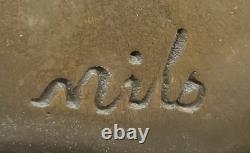 Signed Chair Mother by Milo Bronze Sculpture Abstract Modern Art Figurine Statue