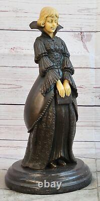 Signed Chiparus, 100% Solid Genuine Bronze Statue Joan of Arc Sculpture Art