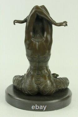 Signed Chiparus Artwork Yoga Training Gym Bronze Art Deco Sculpture Deal