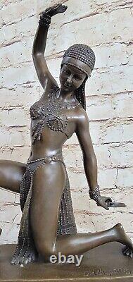 Signed D. H, Bronze Art Deco Statue Ballet Russian Sculpture Figure