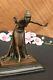 Signed D. H. Chiparus, Art Deco Bronze Dancer Sculpture New Marble Figurine