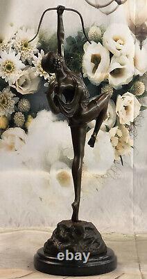 Signed Fonte Bronze Diana The Chasseress Art Deco Nue Sculpture Statue De