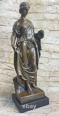 Signed French Bronze Sculpture by Moreau Erotic Art Deco Marble Base Decor