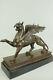 Signed Griffin Rock Bronze Marble Sculpture Statue Art Deco Mythical Figurine