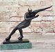 "signed Ice Skater Art Deco Bronze Statue Figurine Sculpture Sale"