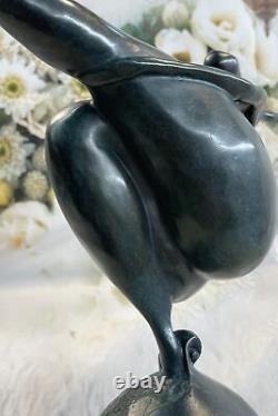 Signed Milo Abstract Nu Woman Bronze Sculpture Figure Modern Art Deco