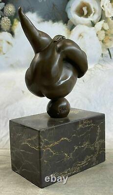 Signed Milo Abstract Nude Female Bronze Sculpture Figurine Art