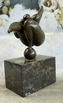 Signed Milo Abstract Nude Female Bronze Sculpture Figurine Art