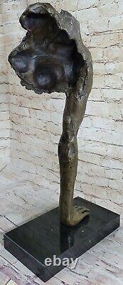 Signed Original Abstract Chair Female Bronze Art Modern Sculpture Figure