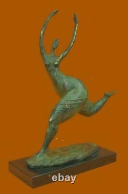Signed Original Abstract Chair Female Bronze Art Modern Sculpture Statue Grand