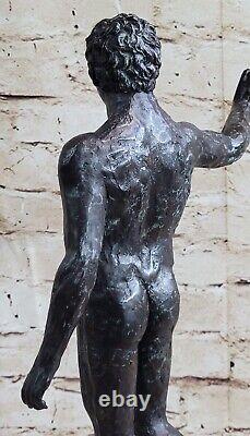 Signed Rodin Abstract Modern Art Deco Male Nude Torse Bronze Sculpture Figure