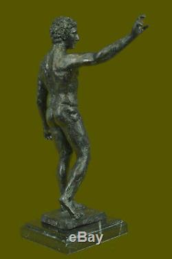 Signed Rodin Modern Abstract Art Deco Male Nude Torso Bronze Sculpture Figurine