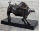 Signed Truffaut Abstract Modern Art Bul Bronze Statue Figurine Sculpture