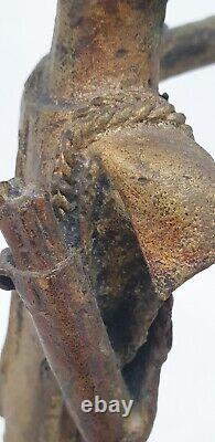 Signed bronze statue sculpture by Mamadou Dlg Dermé Morou from Burkina Faso African art