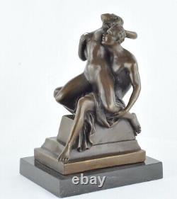 Solid Bronze Art Deco Style Art Nouveau Sexy Couple Sculpture Statue