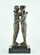 Solid Bronze Couple Statue Sculpture In Sexy Art Deco Style Art Nouveau Sign