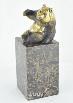 Solid Bronze Panda Animalier Style Art Deco Style Art Nouveau Sculpture