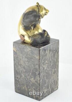 Solid Bronze Panda Animalier Style Art Deco Style Art Nouveau Sculpture