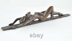 Solid Bronze Pin-up Sexy Style Art Deco Style Art Nouveau Statue Sculpture Sign