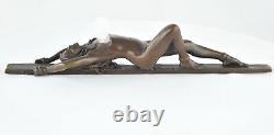 Solid Bronze Pin-up Sexy Style Art Deco Style Art Nouveau Statue Sculpture Sign