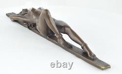 Solid Bronze Pin-up Sexy Style Art Deco Style Art Nouveau Statue Sculpture Sign