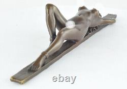 Solid Bronze Pin-up Sexy Style Art Deco Style Art Nouveau Statue Sculpture Sign