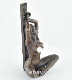 Solid Bronze Pin-up Style Art Deco Style Art Nouveau Statue Sculpture