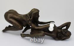 Solid Bronze Sexy Nude Female Sculpture Art Deco Style Art Nouveau