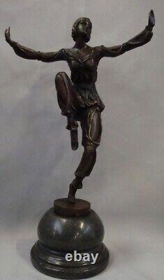 Solid Bronze Statue Sculpture in Scheherazade Style Art Deco and Art Nouveau Style