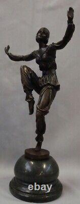 Solid Bronze Statue Sculpture in Scheherazade Style Art Deco and Art Nouveau Style