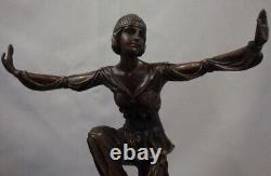 Solid Bronze Statue Sculpture in Scheherazade Style Art Deco and Art Nouveau Style