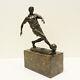 Solid Bronze Signed Statue Sculpture In Football Style Art Deco Style Art Nouveau