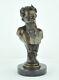 Solid Bronze Statue Sculpture In Bacchus Style Art Deco And Art Nouveau Style, Signed.