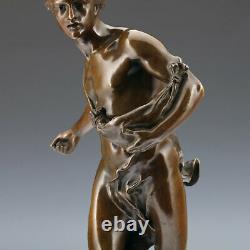 Sower J.b. Germaine Um 1900 Art Nouveau Bronze Sculpture Statue Of