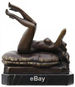 Statue Art Eroticism Phone Bronze Sculpture Figurine 23cm
