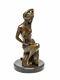 Statue Dancer Erotic Posture Art Deco Bronze 30cm
