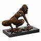 Statue Erotic Art Woman Bronze Sculpture Figurine 23cm