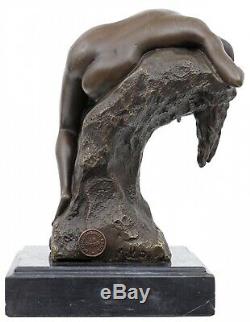 Statue Erotic Woman Art Bronze Sculpture Figurine 17cm