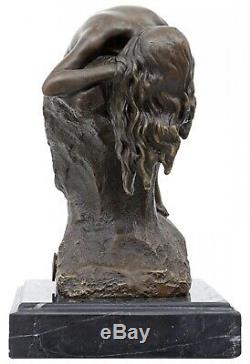 Statue Erotic Woman Art Bronze Sculpture Figurine 17cm